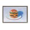Stupell Industries Burger on Plate Framed Floater Canvas Wall Art Design by Wild Apple